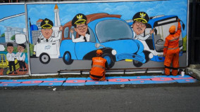 Muralisasi Krida Nirmala Cara Lurah Sunter Jaya Perangi Vandalisme