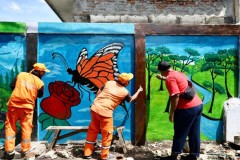 Kelurahan Kebon Melati Percantik Gang Riban dengan Sentuhan Mural Khas Jakarta-Papua