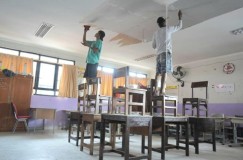 SDN Pademangan Timur 05 Siap Kembali Gelar Pembelajaran Tatap Muka Perbaikan Plafon Capai 95 Persen