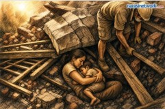 A Mother’s Final Embrace "Woman Found Holding Her Baby Beneath the Rubble After Flores Earthquake"