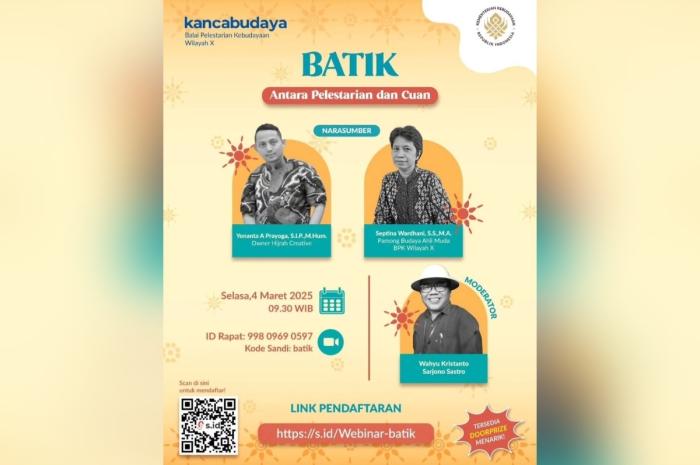 Webinar "Batik: Antara Pelestarian dan Cuan" Ajak Eksplorasi Bisnis Berbasis Budaya