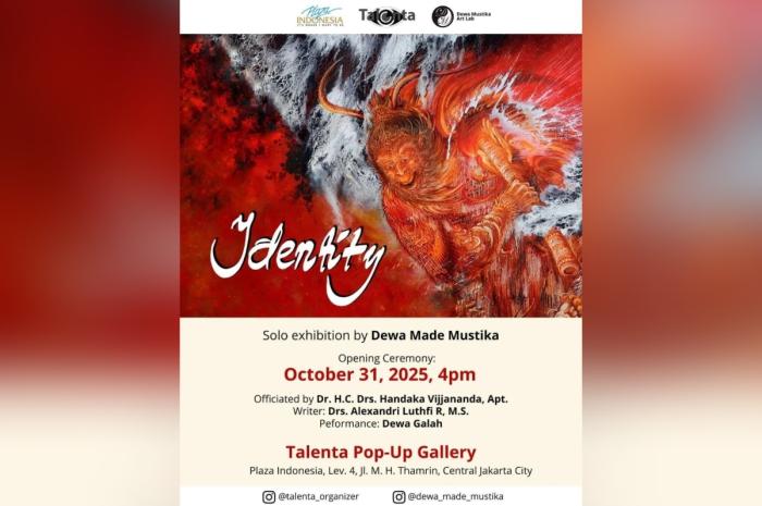 Pameran Tunggal "Identity" Dewa Made Mustika di Talenta Pop-Up Gallery, Plaza Indonesia