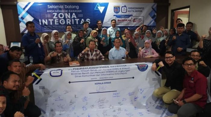 Dinas Komunikasi dan Informatika Kota Depok Mencanangkan Zona Integritas Menuju WBK dan WBBM