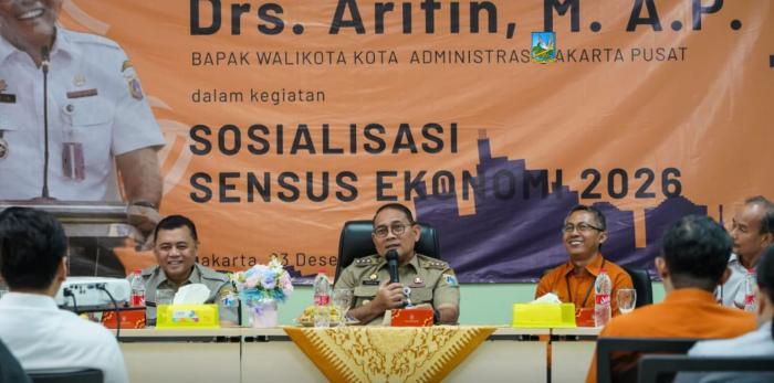 Sosialisasi Sensus Ekonomi 2026 Digelar Wali Kota Arifin Dorong Kolaborasi Pemkot dan BPS