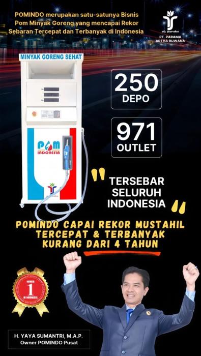POMINDO Ekspansi Gila-Gilaan, Tembus 250 Depo di Indonesia, dari Sabang hingga Merauke